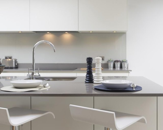 A contemporary kitchen.