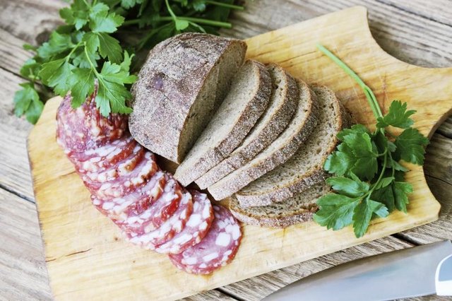 Simple charcuterie assortment.