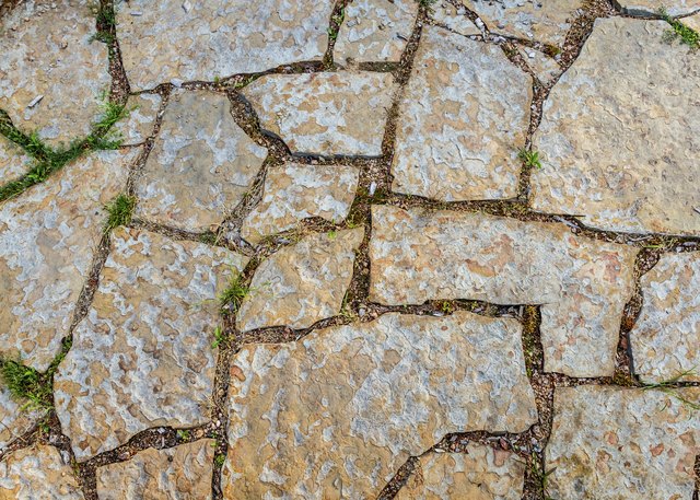 Grow moss between the stones for a weathered look.