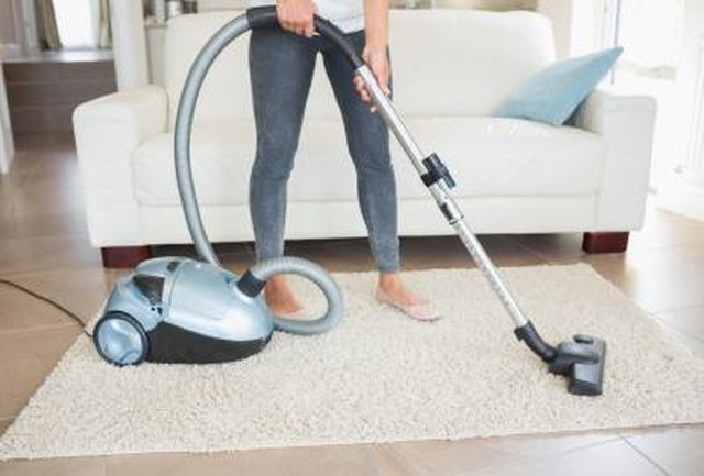 Woman vacuuming