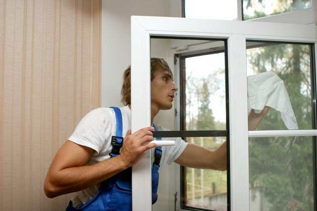 Take care of mineral stains before washing with a squeegee.
