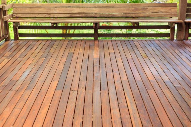 Red oak patio decking