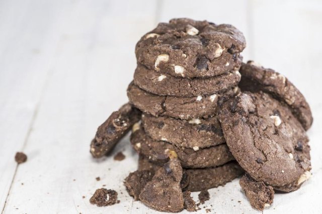 Pile of crumbled chocolate cookies
