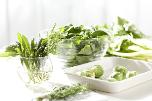 Variety of green vegetables
