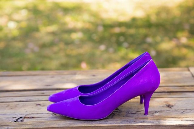 Purple high heels