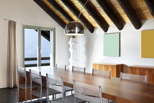Mountain home with modern furniture