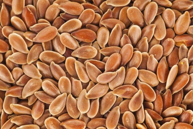 A close-up of flaxseeds.
