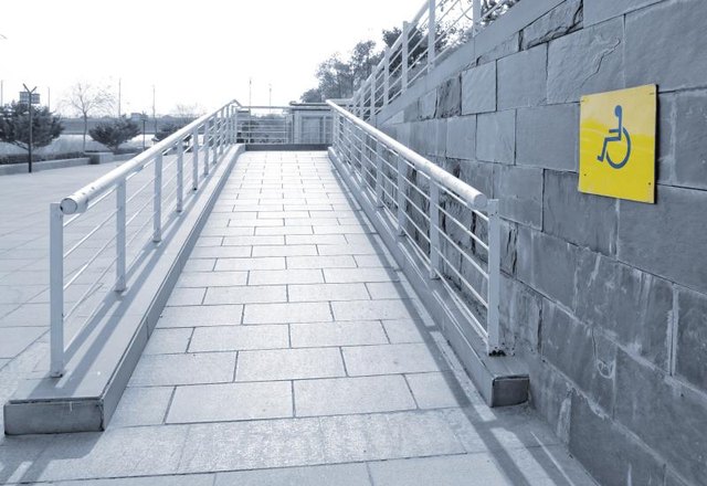 A wheelchair ramp