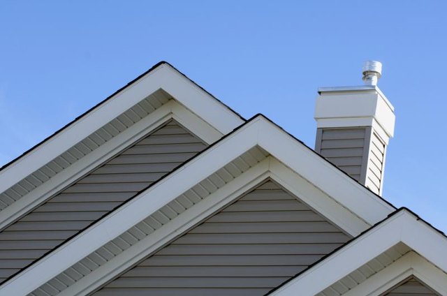 Architectural details of a gable roof