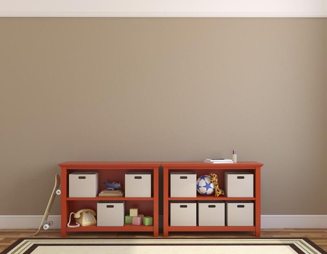 Light brown bedroom wall.
