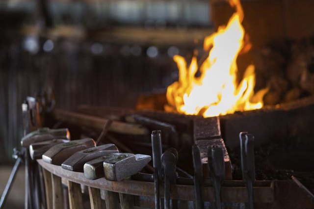 Working forge with tools