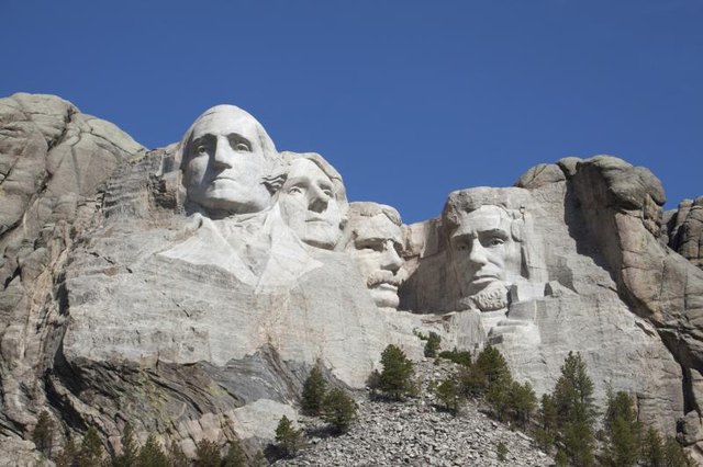 Mount Rushmore, a famous monument is in the Black Hills in South Dakota.