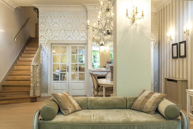 Living room in a vintage-style home