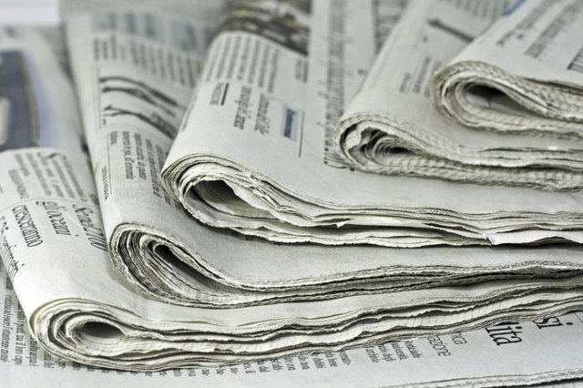 A stack of newspapers