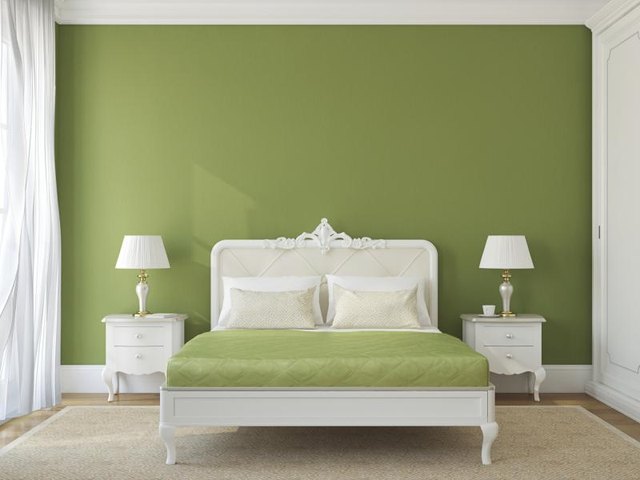 Soft green wall color