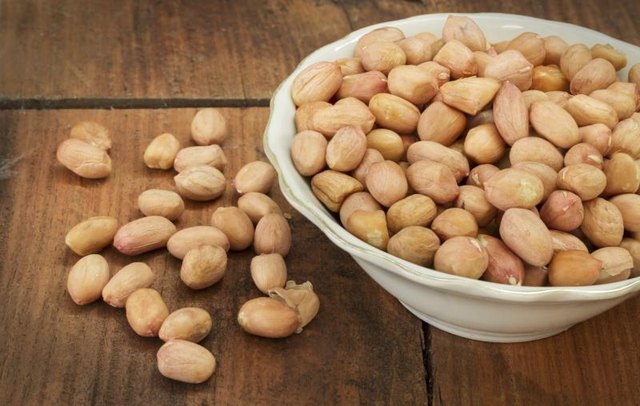 Bowl of peanuts.