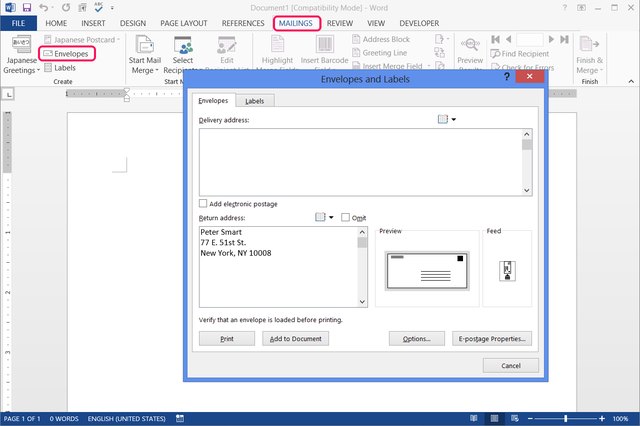 how-to-print-envelopes-using-word-from-data-in-excel-ehow