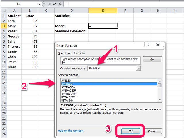 excel average and standard deviation graph