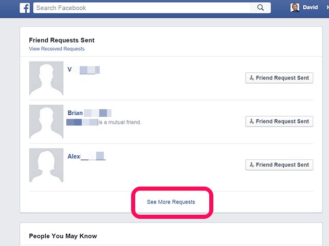How to find denied friend requests facebook