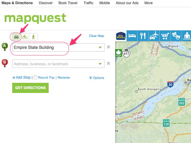 How To Get Driving Directions On MapQuest