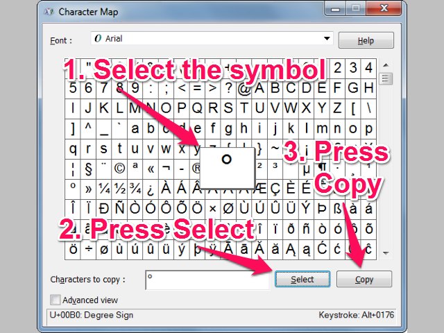 how to insert degree symbol in word mac