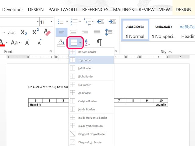 How To Create A Scale Of 1 To 10 In Microsoft Word 