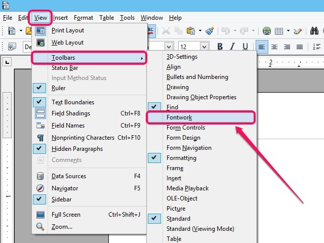 how to add a font to openoffice