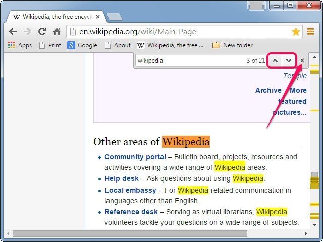 how to search a web page for a word on mac on chrome