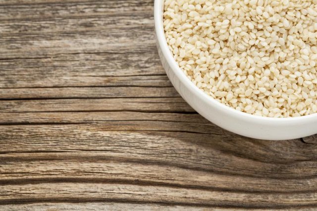 Get more calcium in your diet with unhulled sesame seeds. Get more calcium in your diet with unhulled sesame seeds.