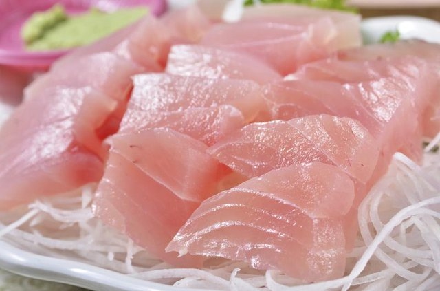 Swordfish sashimi. Swordfish sashimi.