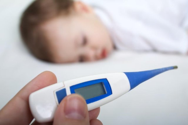 Baby with a fever Baby with a fever
