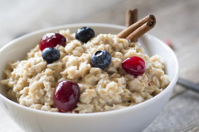 A bowl of oatmeal. A bowl of oatmeal.
