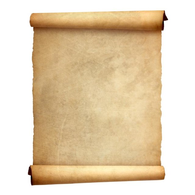 Roll the edges of your aged paper to create a scroll. Roll the edges of your aged paper to create a scroll.