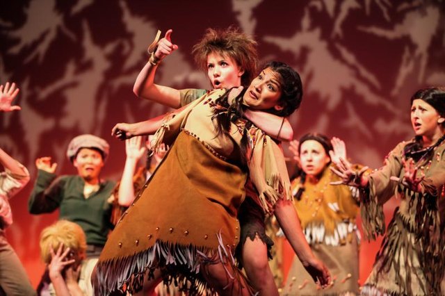 Theatrical performance of Peter Pan on stage. Theatrical performance of Peter Pan on stage.