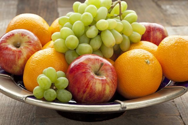 A bowl of fresh fruit. A bowl of fresh fruit.