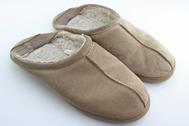 Tamarac slippers are made from suede and shearling, or synthetic materials.