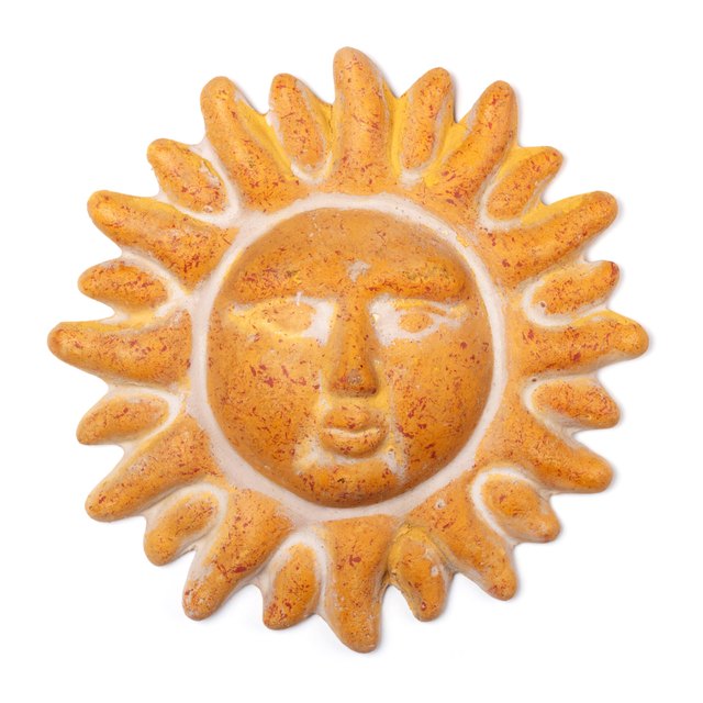 Make clay masks for your garden or wall.