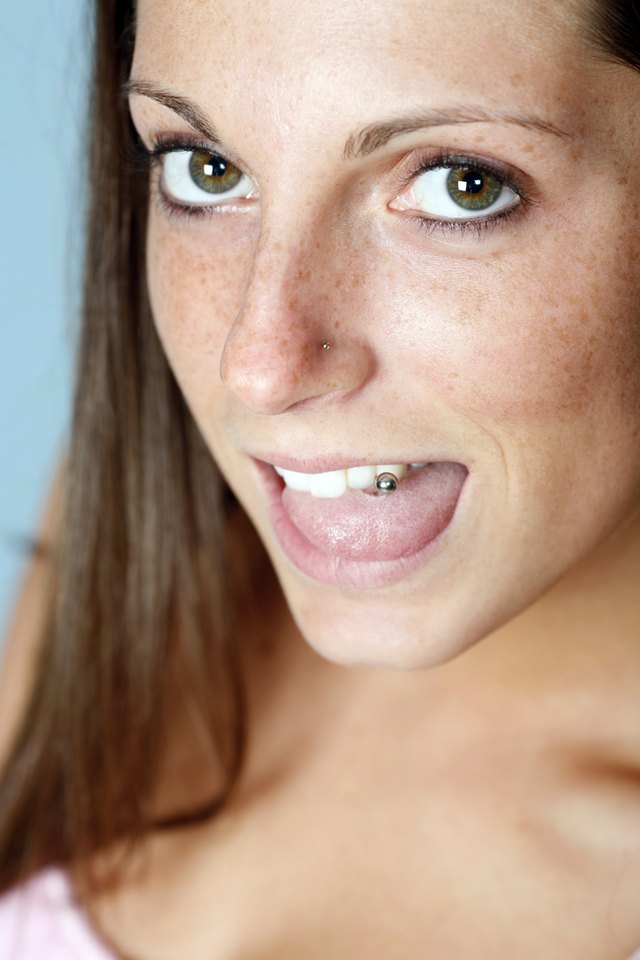 Pierced tongue Pierced tongue