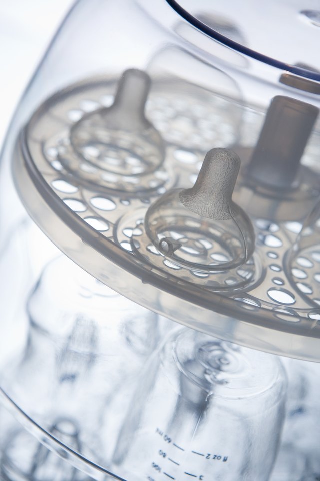 Sterilized baby bottles