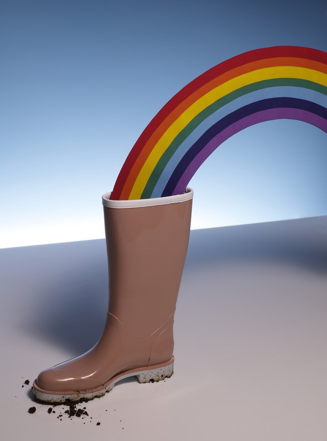 Hunter wellington boots protect shoes and feet from rain and snow.
