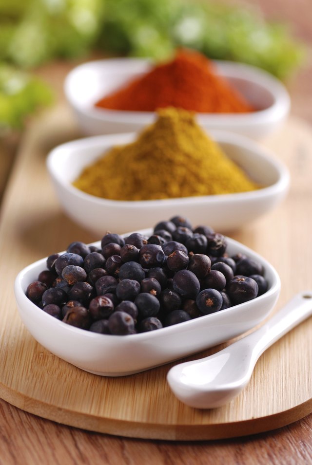 Bowl of juniper berries
