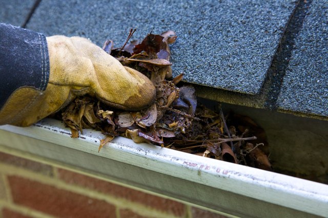 Wear waterproof, protective gloves when pulling out debris.