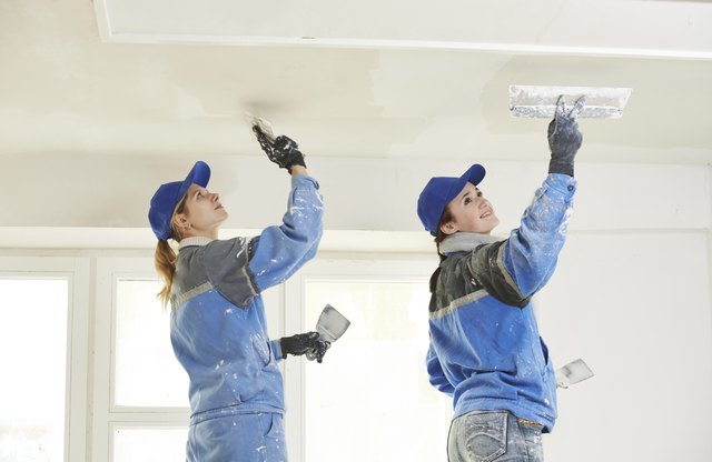 You may have to skim coat a plaster ceiling before repainting.