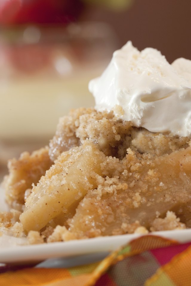 Serve apple crisp with whipped cream, syrup or ice cream.