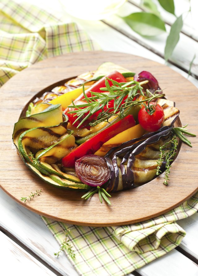 Cooked vegetables with rosemary
