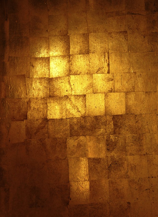 gold leaf wall.