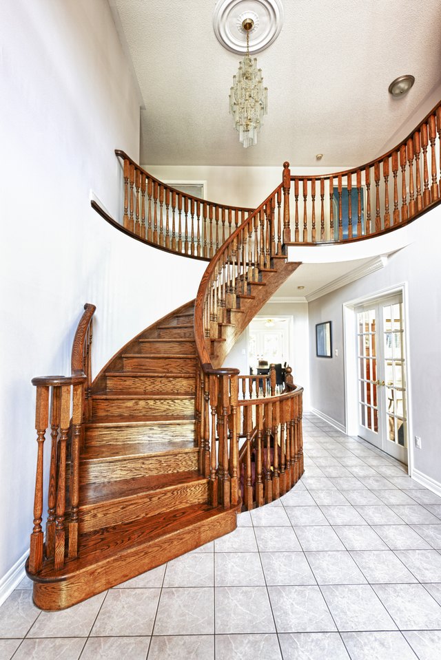 Red oak stairway