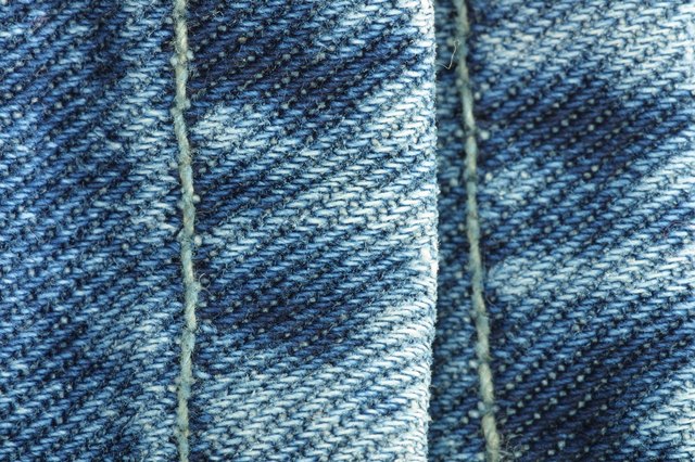 Darts create a tailored effect on the waist area of jeans.