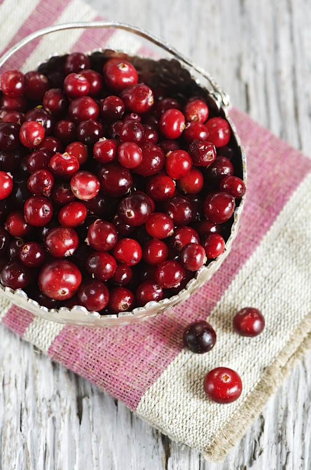 Bucket of cranberries