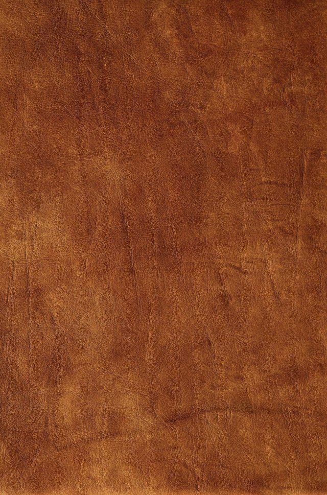 Close-up of a piece of full grain leather.